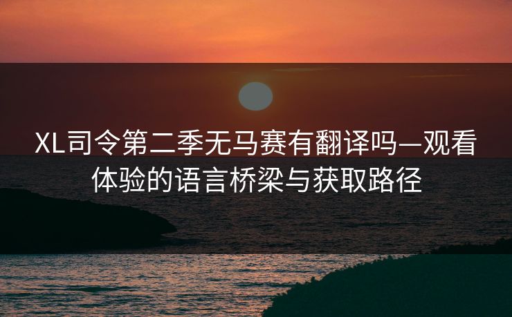 XL司令第二季无马赛有翻译吗—观看体验的语言桥梁与获取路径 XL司令第二季无马赛有翻译吗—观看体验的语言桥梁与获取路径